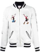 Joyrich 'popeye & Olive Souvenir' Jacket, Men's, Size: Large, White, Rayon/cotton