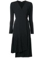 P.a.r.o.s.h. Asymmetric Pleated Hem Dress - Black