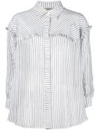Preen Line Ruffle Stripe Blouse - White