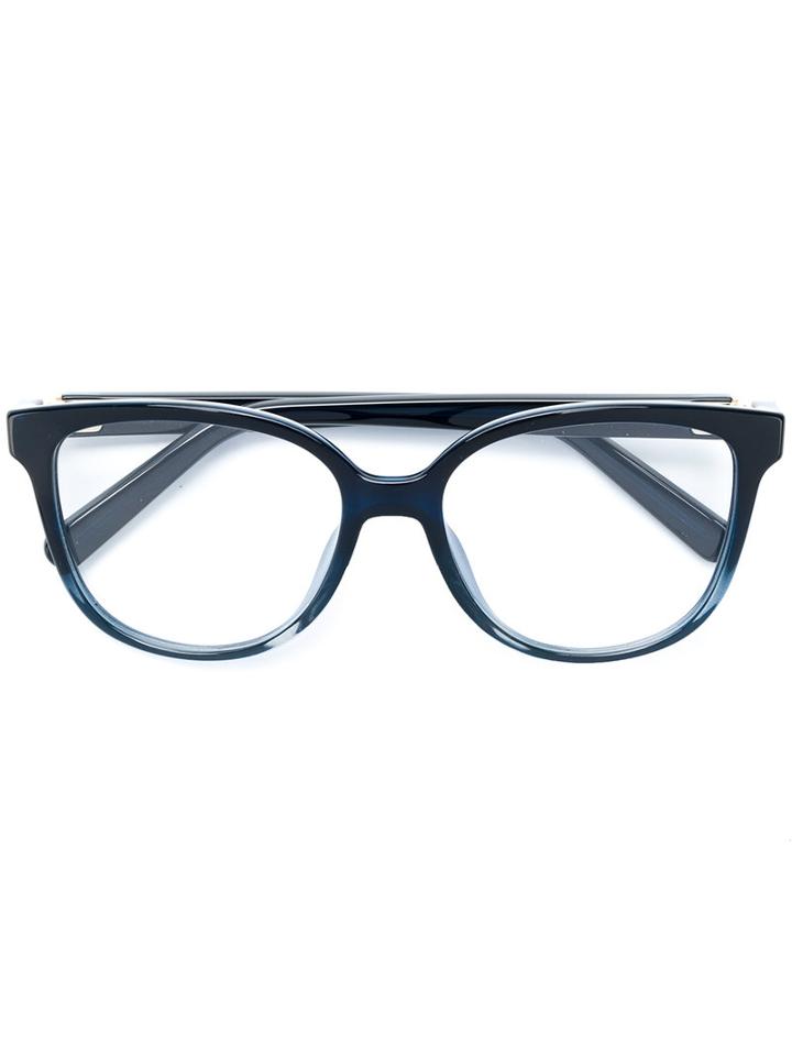 Chloe Eyewear - Acetate Wayfarer Glasses - Women - Acetate - 53, Blue, Acetate
