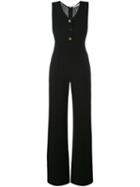 Alice+olivia - Sleeveless Jumpsuit - Women - Silk/nylon/polyester/spandex/elastane - 4, Black, Silk/nylon/polyester/spandex/elastane