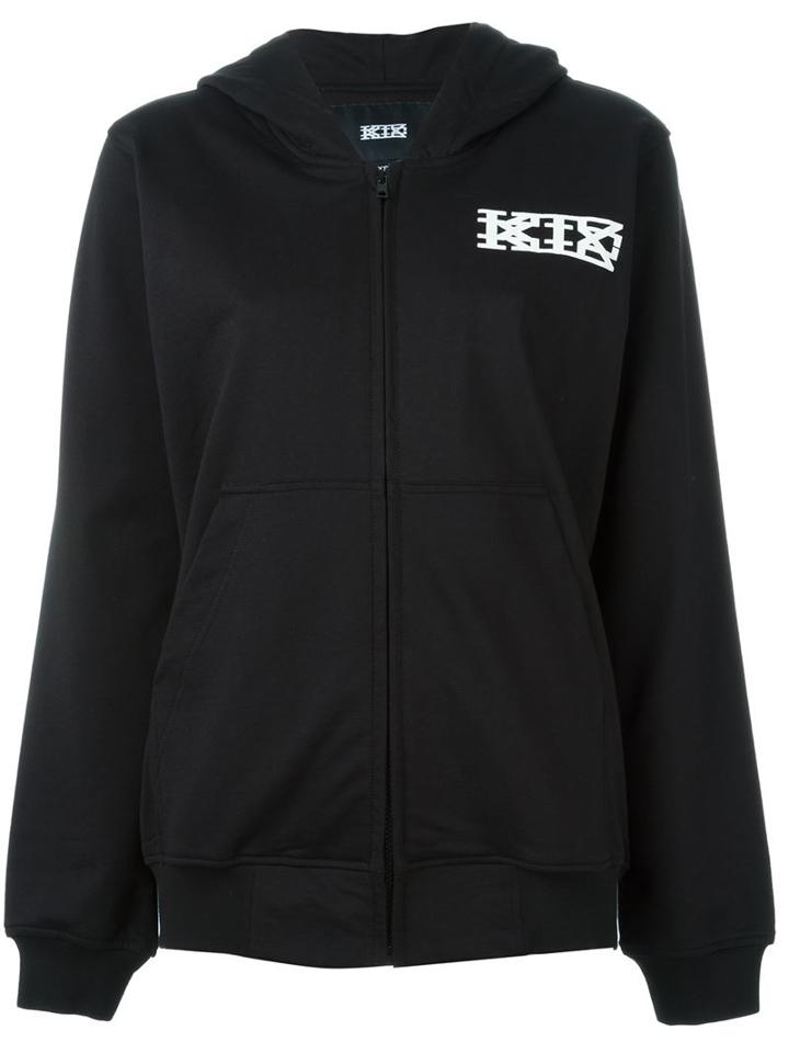 Ktz Logo Print Hoodie, Women's, Size: M, Black, Cotton