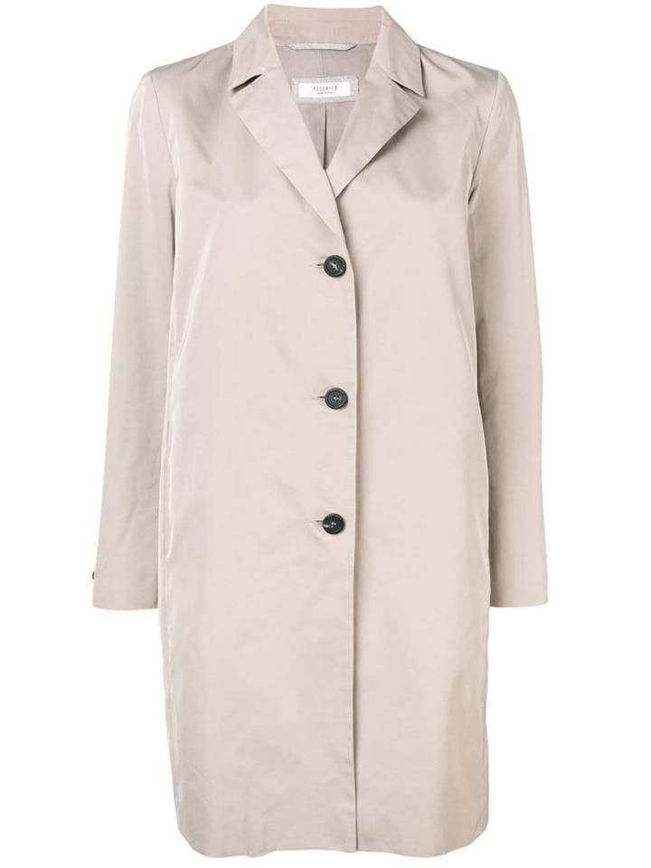 Peserico Single Breasted Coat - Neutrals