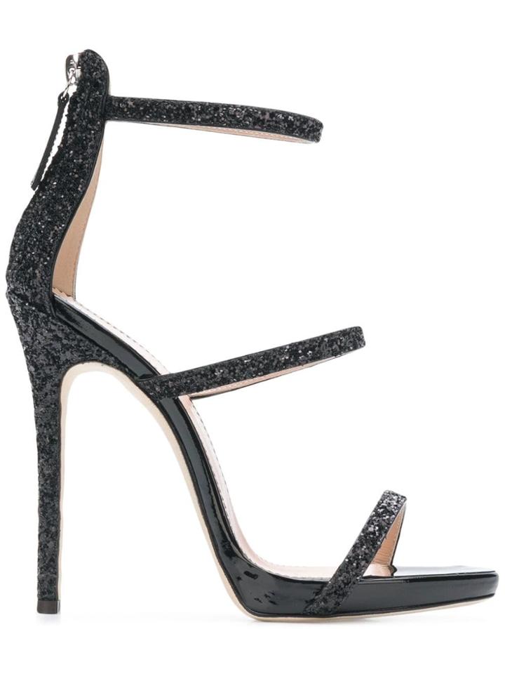 Giuseppe Zanotti Glitter Stiletto Sandals - Black