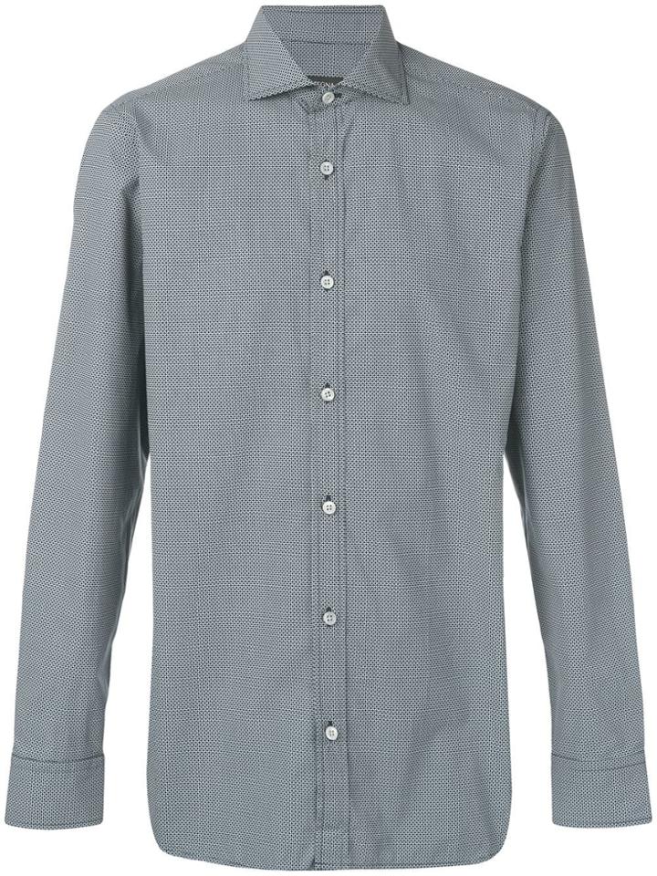 Z Zegna Plain Button Shirt - Blue