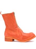 Guidi Front Zip Boots - Yellow & Orange