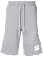 Thom Browne 4-bar Honeycomb Piqué Sweatshort - Grey