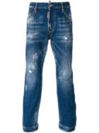Dsquared2 Distressed Cropped Jeans - Blue