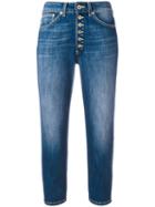 Dondup Cropped Skinny Jeans, Women's, Size: 27, Blue, Cotton