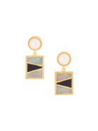 Lizzie Fortunato Jewels Relic Earrings, Women's, Black, Brass