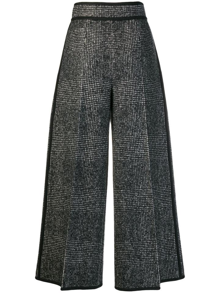 Dsquared2 Checked Wide-leg Trousers - Black