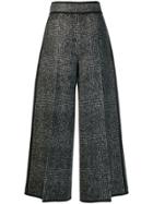 Dsquared2 Checked Wide-leg Trousers - Black