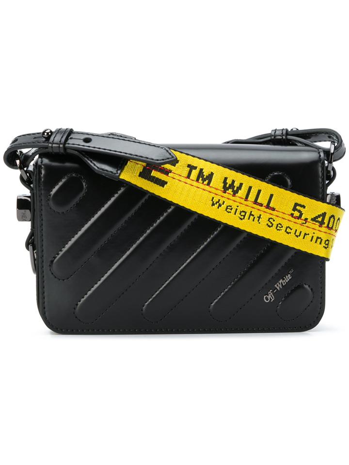 Off-white Embossed Crossbody - Black
