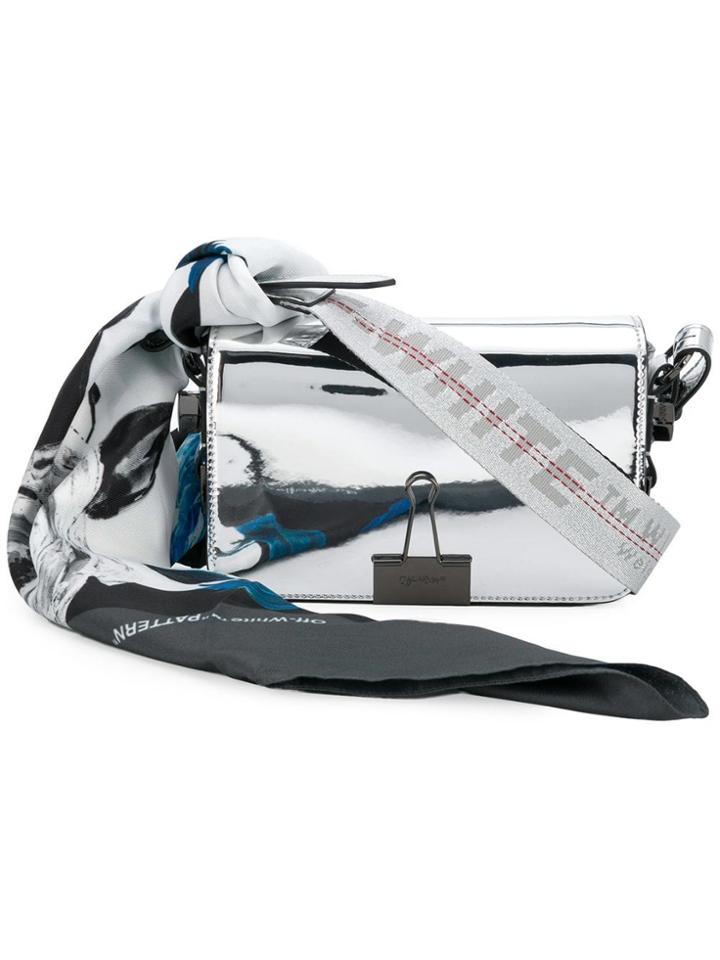 Off-white Mirror Mini Flap Bag - Metallic