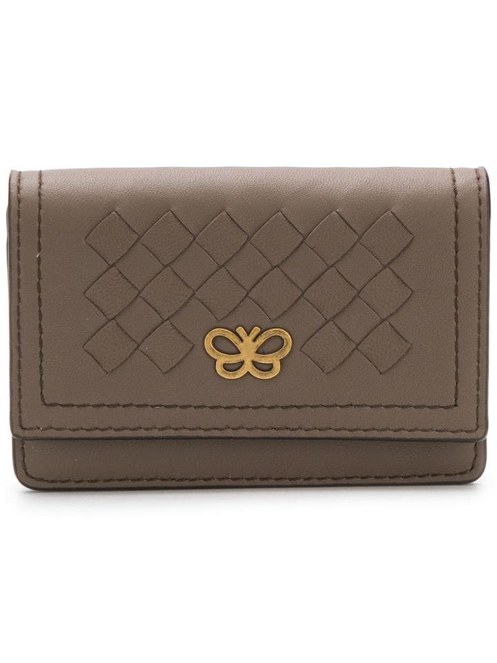 Bottega Veneta Butterfly Intrecciato Wallet - Brown