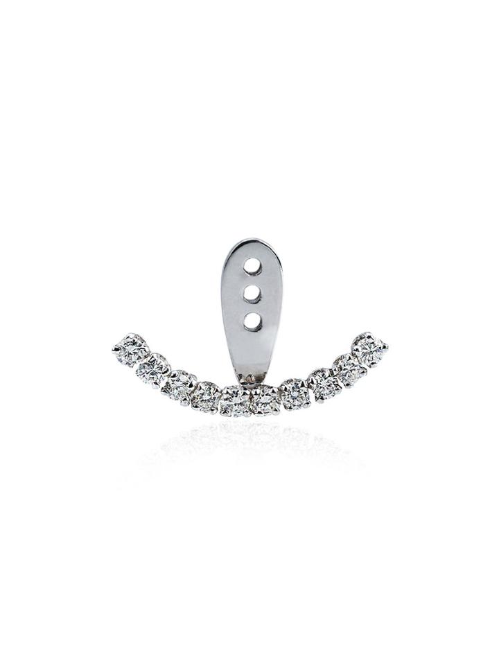 Yvonne Léon White Gold And Diamond Anchor Earcuff - Metallic