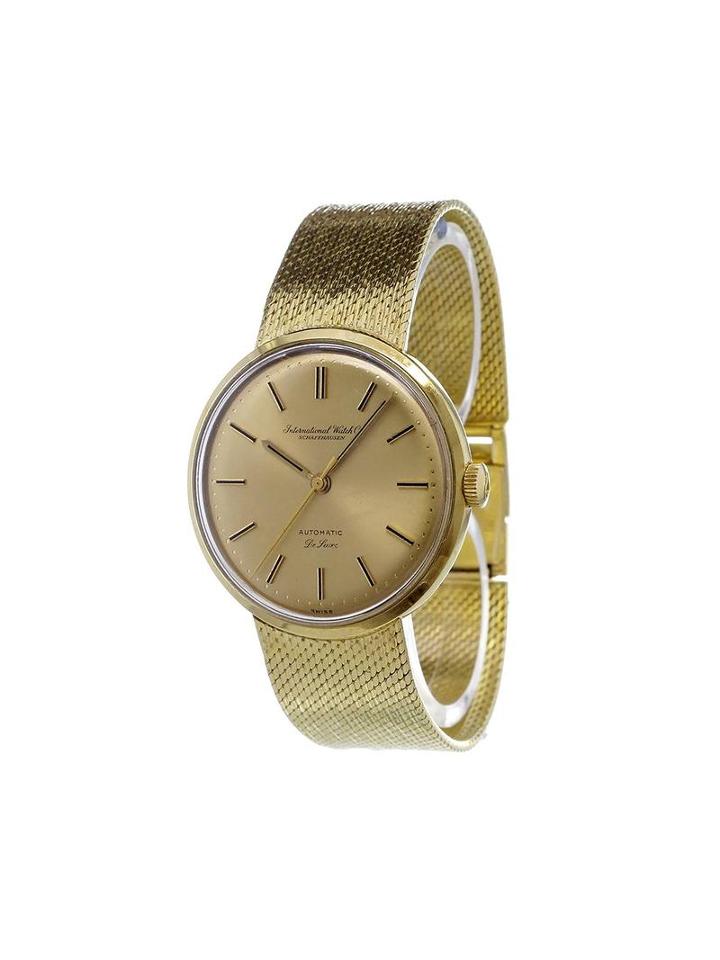 Iwc 'de Luxe' Analog Watch, Adult Unisex, Yellow