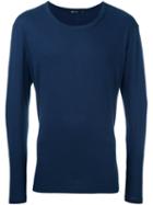 T By Alexander Wang Henley T-shirt, Men's, Size: Xs, Blue, Cotton/wool