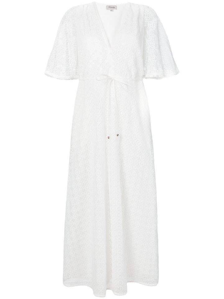 Temperley London Sunrise V-neck Dress - White