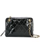 Chanel Vintage Varnish Quilted Shoulder Bag - Black