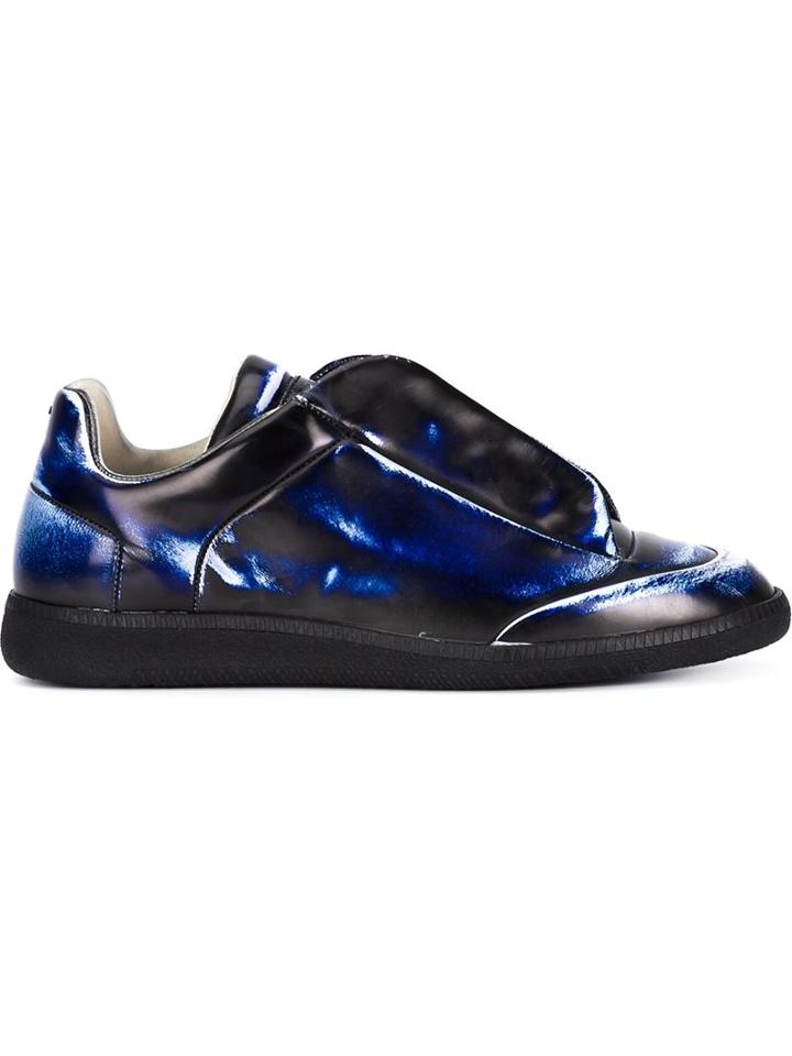 Maison Margiela Concealed Vamp Sneakers, Men's, Size: 46, Blue, Leather/rubber