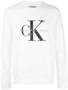 Calvin Klein Jeans Logo Print Sweatshirt, Men's, Size: Small, White, Cotton