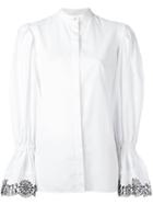 Alexander Mcqueen - Peplum Sleeve Shirt - Women - Cotton - 44, White, Cotton