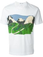 Comme Des Garçons Shirt Landscape Print T-shirt, Men's, Size: S, White, Cotton