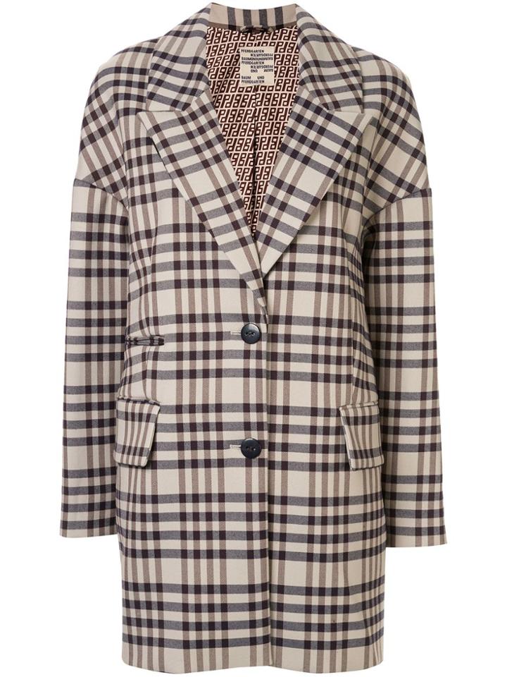 Baum Und Pferdgarten Dilone Check Coat - Brown
