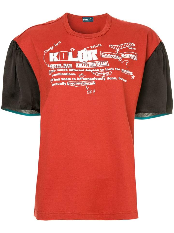 Kolor Two Tone T-shirt - Red