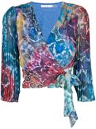Alice+olivia Bray Tie Dye Blouse - Blue