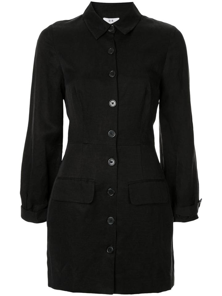 Sir. Inez Button Down Mini Dress - Black