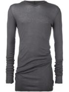Rick Owens Hooded T-shirt, Men's, Size: Small, Grey, Cotton