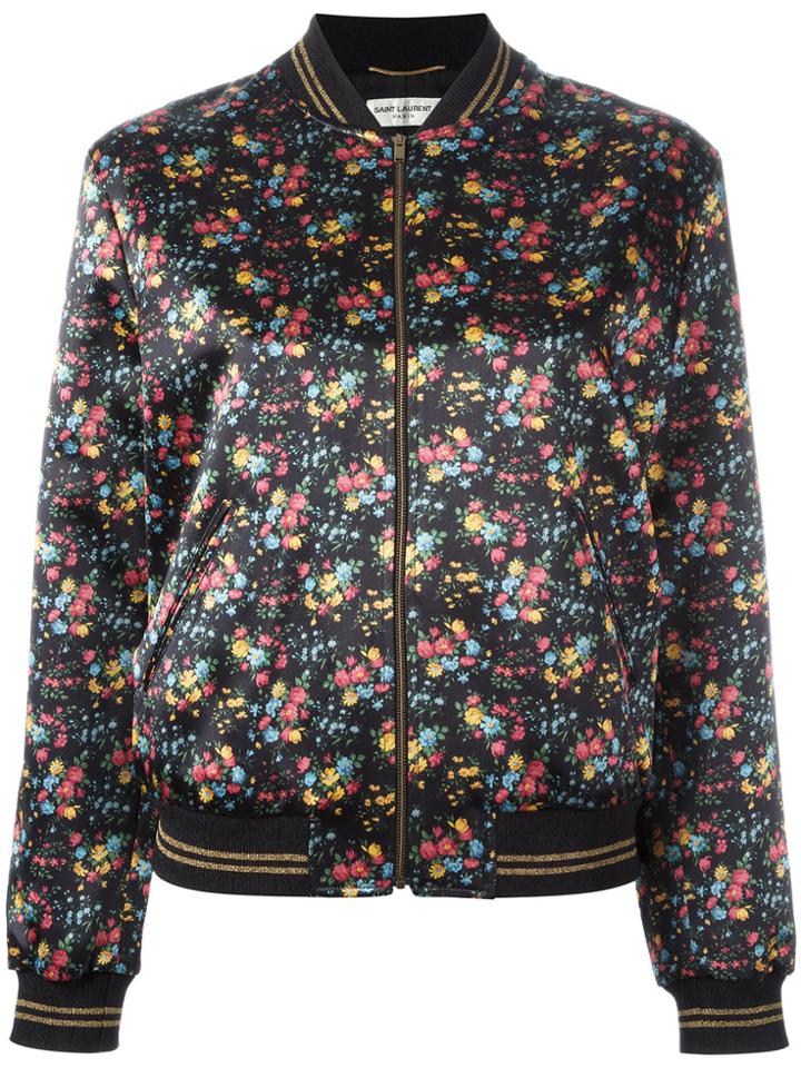 Saint Laurent Wild Flower Print Teddy Jacket - Unavailable