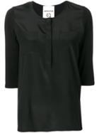 Semicouture Chest Pocket Blouse - Black