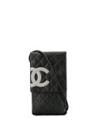 Chanel Pre-owned Cambon Line Crossbody Shoulder Bag - Black
