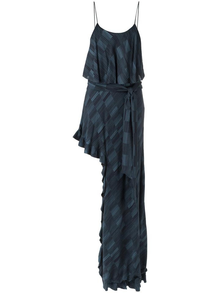 Asymmetric Gown - Women - Viscose - 38, Blue, Viscose, Lilly Sarti