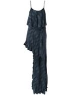 Asymmetric Gown - Women - Viscose - 38, Blue, Viscose, Lilly Sarti