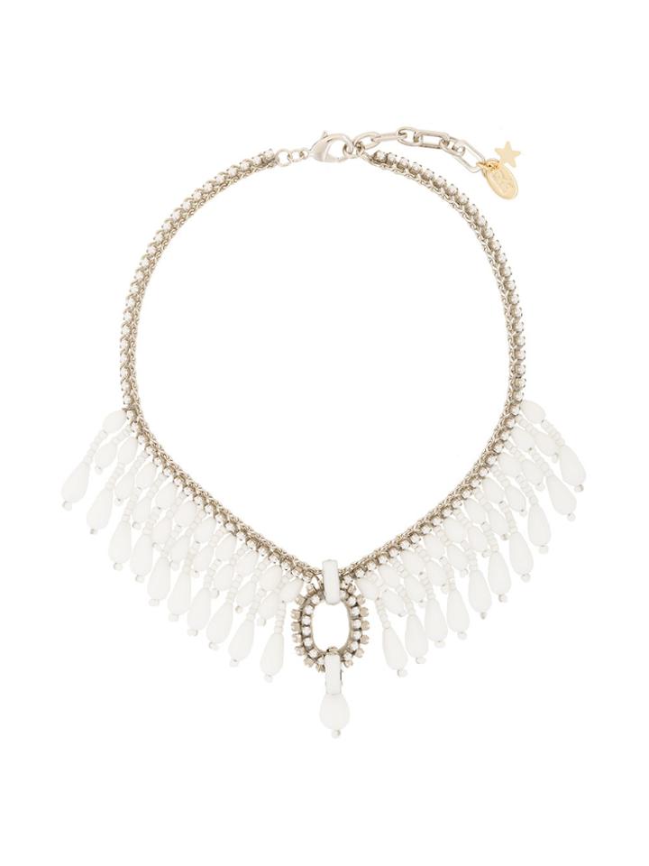 Radà Embellished Bead Necklace - White