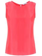 Isolda Shell Silk Top - Pink