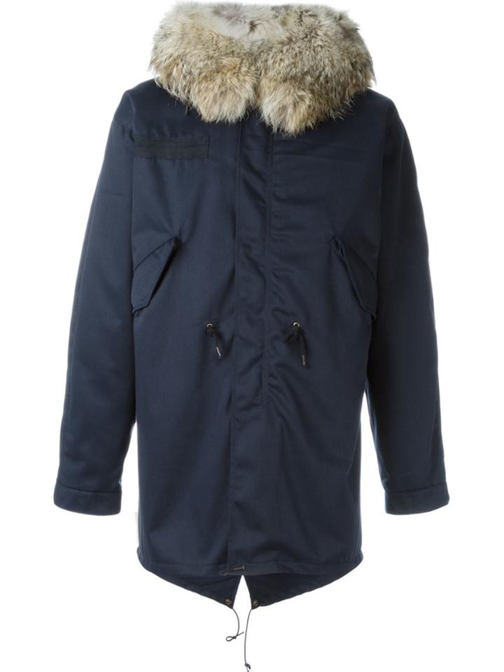 Liska Oversized Collar Coat - Blue