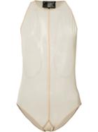 Ann Demeulemeester - Tulle Jumpsuit - Women - Polyamide/spandex/elastane - 44, Nude/neutrals, Polyamide/spandex/elastane