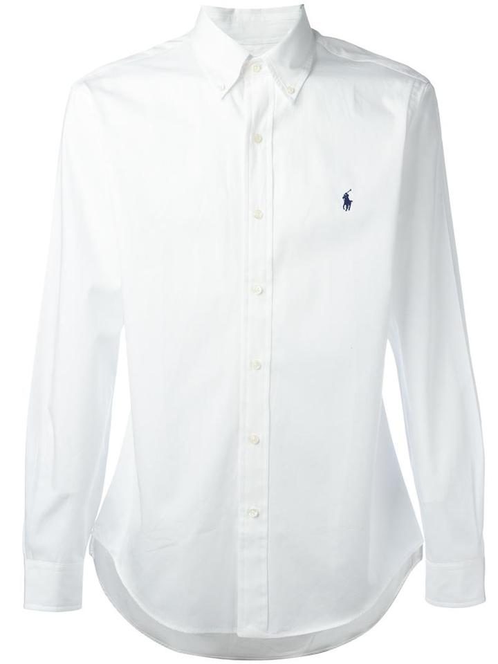 Polo Ralph Lauren Logo Embroidered Shirt, Men's, Size: Xxl, White, Cotton