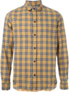 Sub-age. Checked Shirt, Men's, Size: 1, Yellow/orange, Cotton