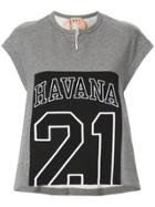 No21 Havana Print T-shirt - Grey