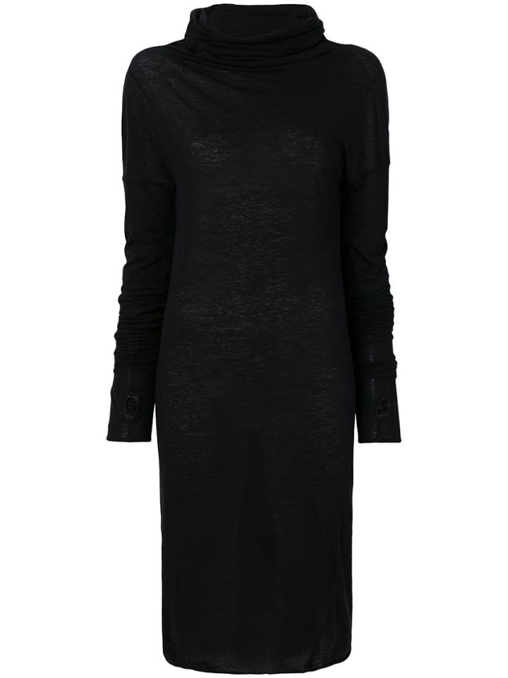 Isabel Benenato Turtleneck Dress - Black