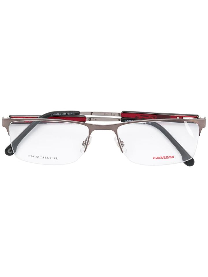 Carrera Rectangle Frame Glasses - Silver