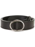 Lanvin Hoop Closure Belt, Men's, Size: 100, Black, Leather