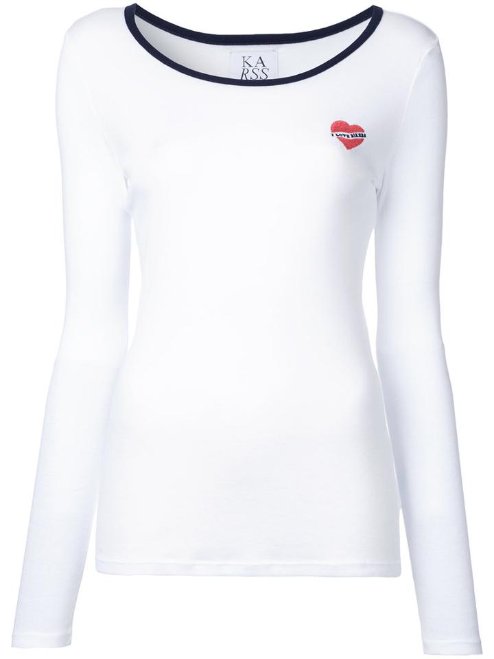 Zoe Karssen I Love Bikers T-shirt, Size: Medium, White, Cotton/modal