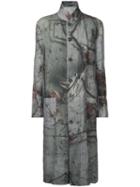 Reversible Printed Coat - Women - Linen/flax - S, Grey, Linen/flax, Forme D'expression